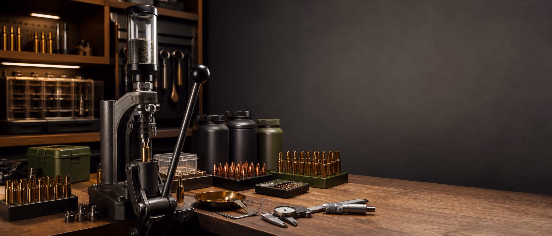 Reloading components and carefully organized ammunition